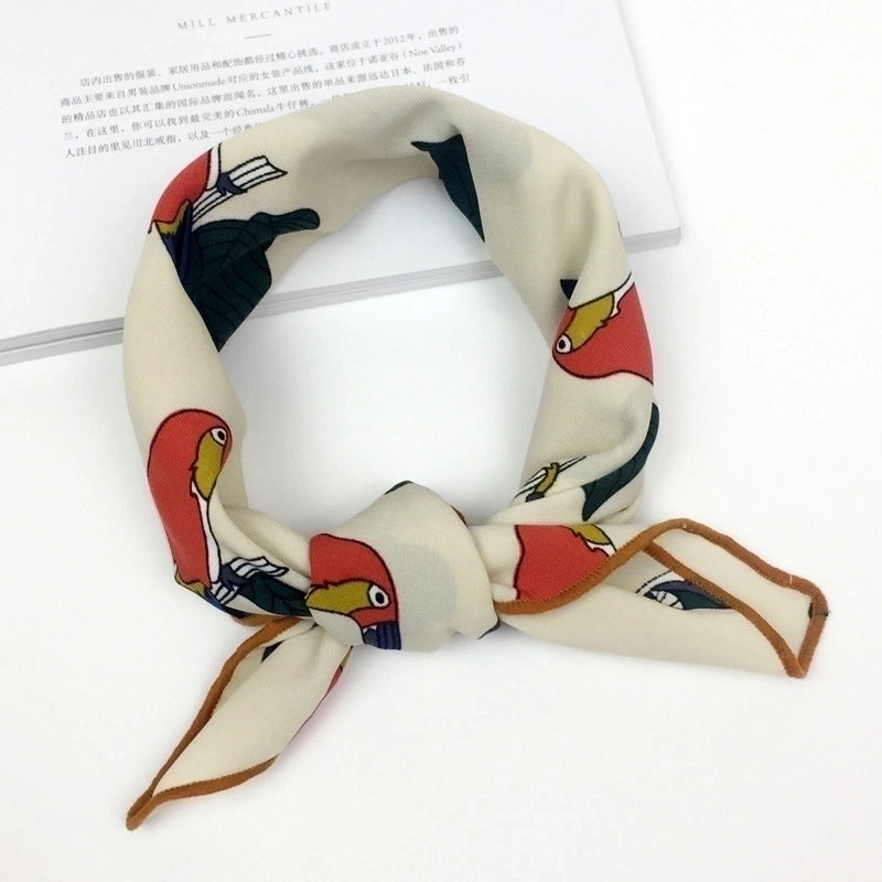Unisex Sweet Stripe Silk Scarf