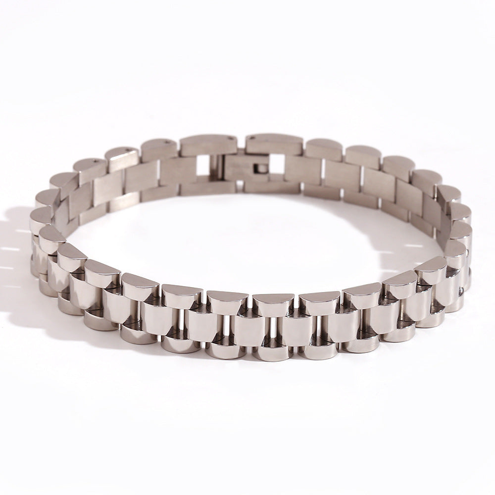 Minimalist Women Circle Geometric Stainless Steel 18K Gold Plated Bracelets