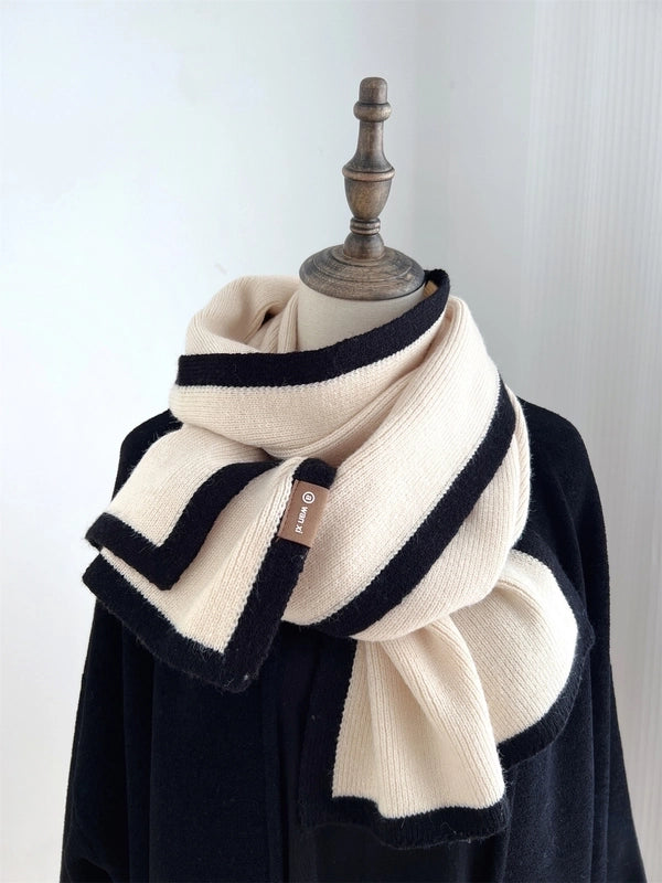 Women's Basic  Color Block Knit Scarf