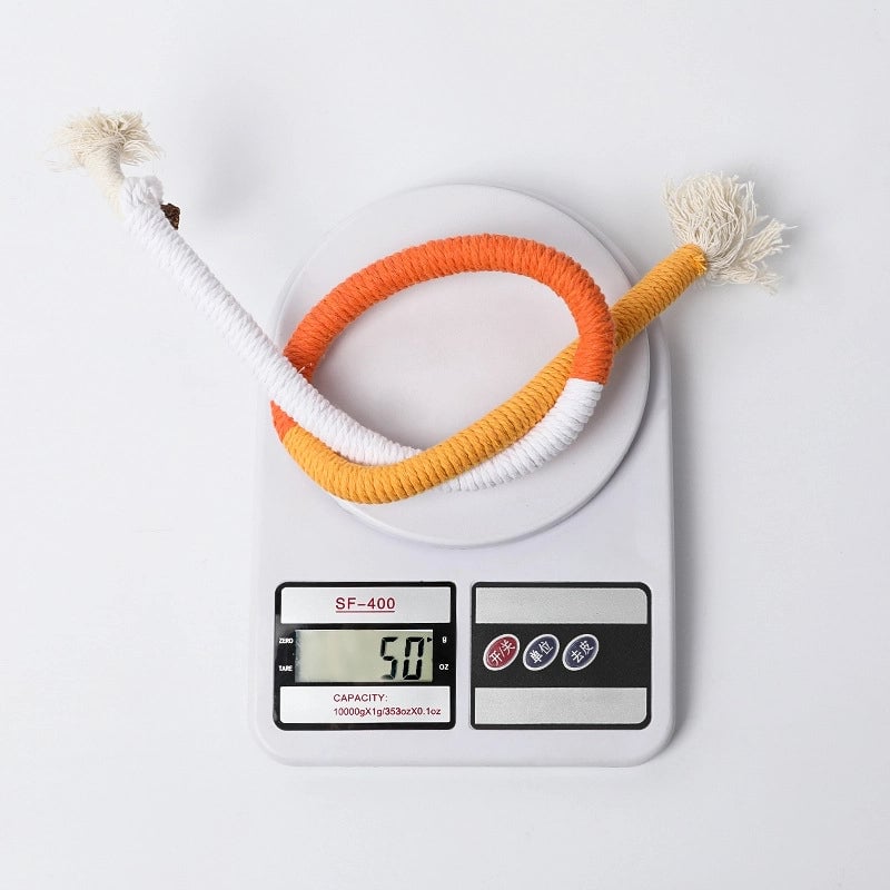 Minimalist Classic Style Cotton Rope Color Block Pet Toys