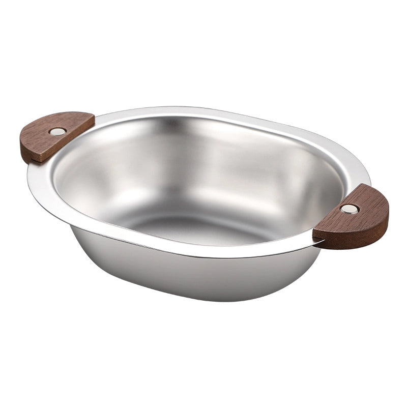 Bowl 304 Stainless Steel Creative Dessert Bowl With Handle Binaural Soup Bowl Salad Bowl Children Bear Bowl