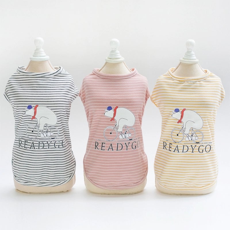 Pet Clothes Dog Clothes Cat Teddy Dog Clothes Spring And Summer New Pet Clothing 19 White Bear Vest