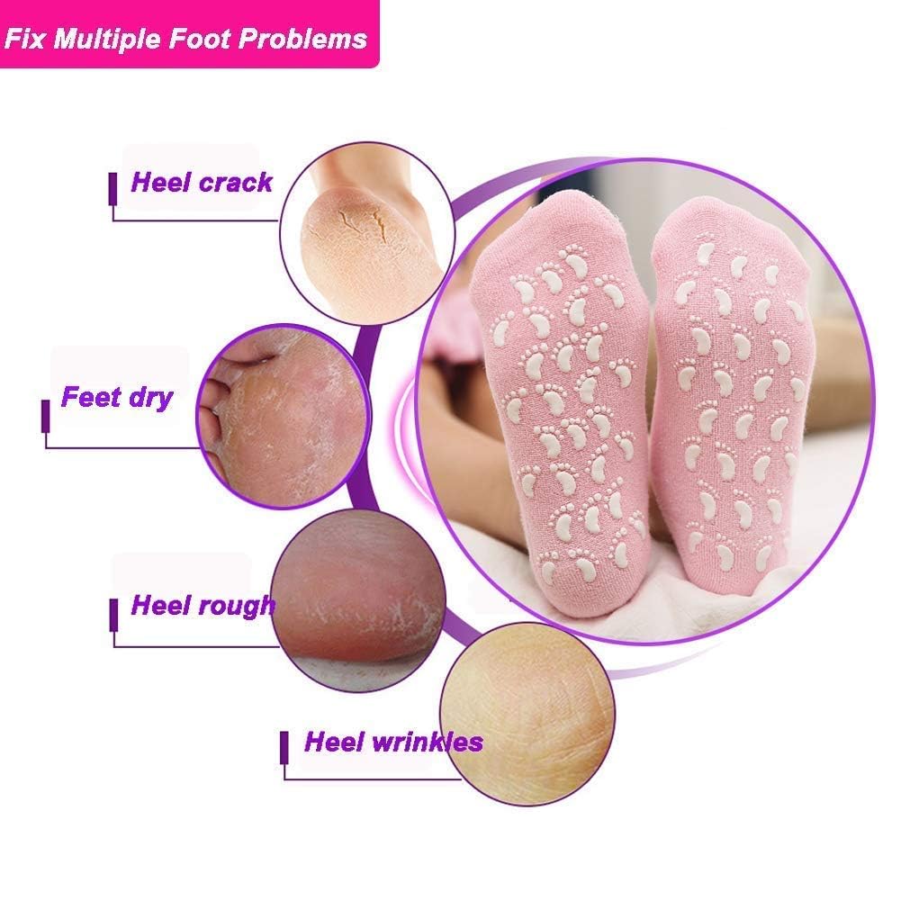 CRACK HEALS SILICONE MOISTURIZING GEL SOCKS