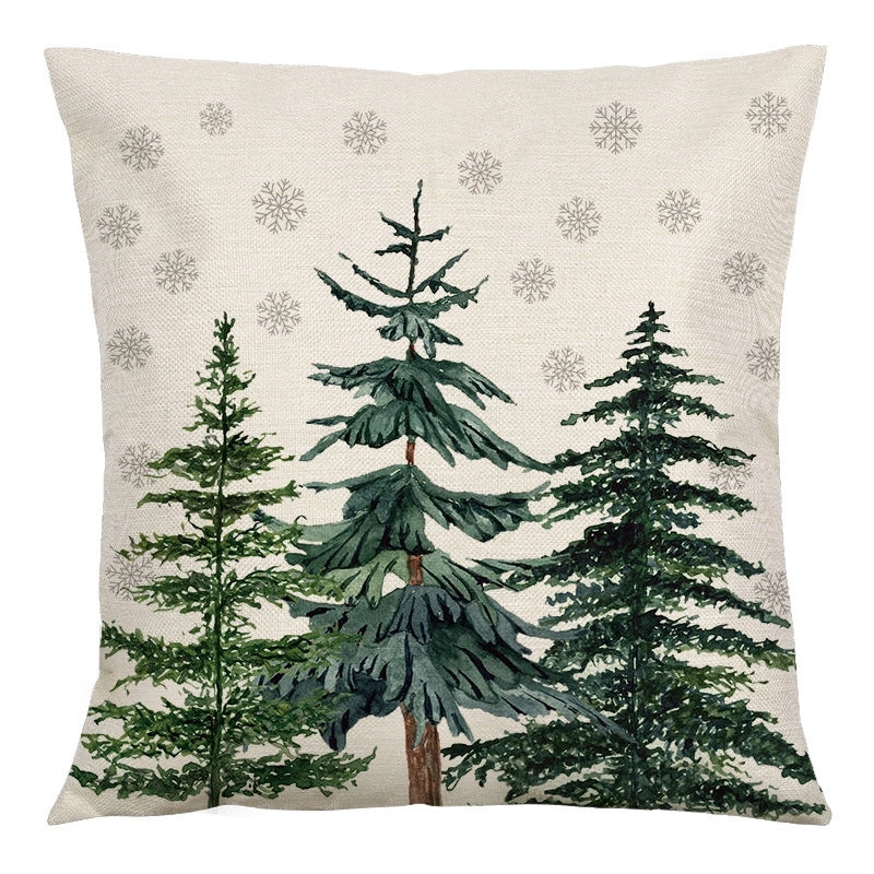 Fashion Christmas Tree Letter Linen Pillow Cases