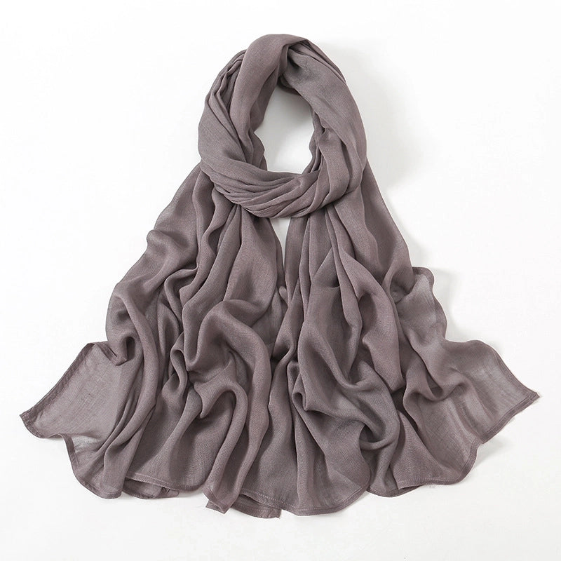 Women's Elegant Minimalist Solid Color Rayon Kerchief