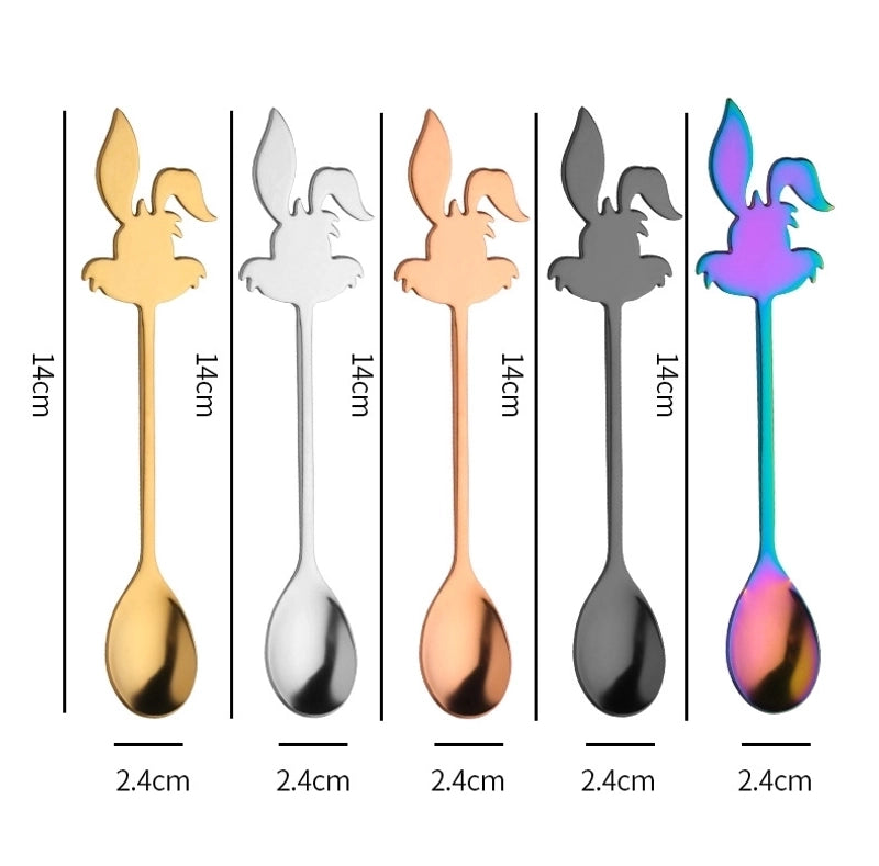 Cute Animal Solid Color Stainless Steel Spoon 1 Piece