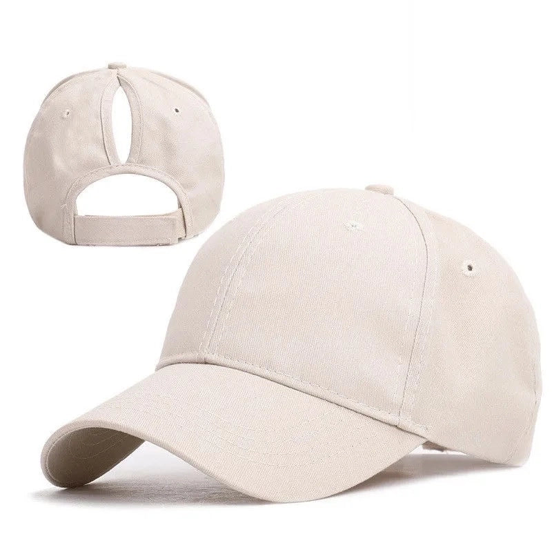Women's Minimalist Solid Color Curved Eaves Baseball Cap