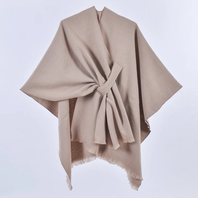 Women's Casual Color Block Imitation Cashmere Shawl