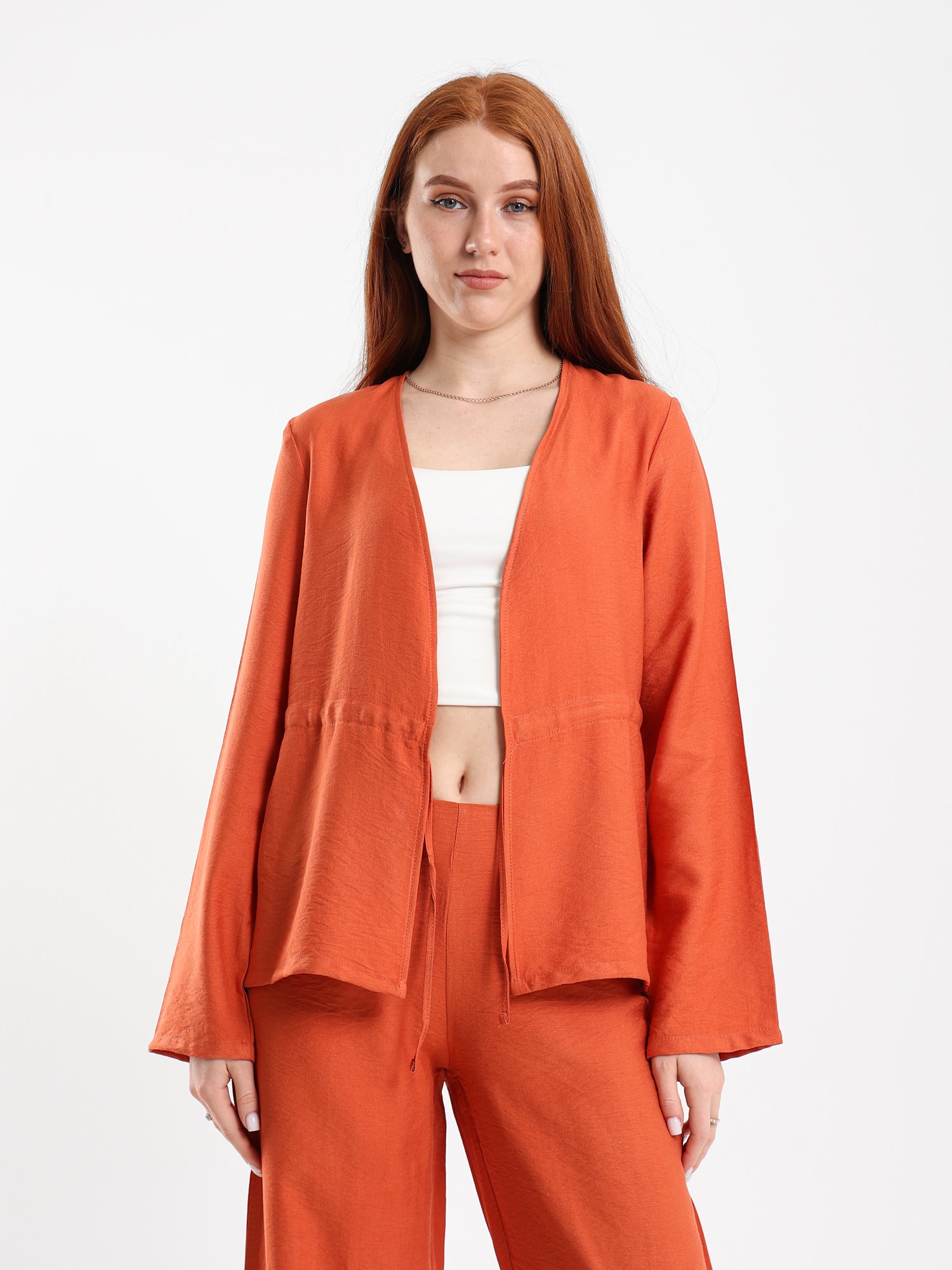 Drawstring Waist Cardigan