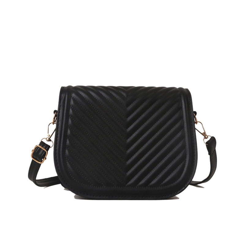 Women's All Seasons Pu Leather Solid Color Classic Style Square Flip Cover Shoulder Bag