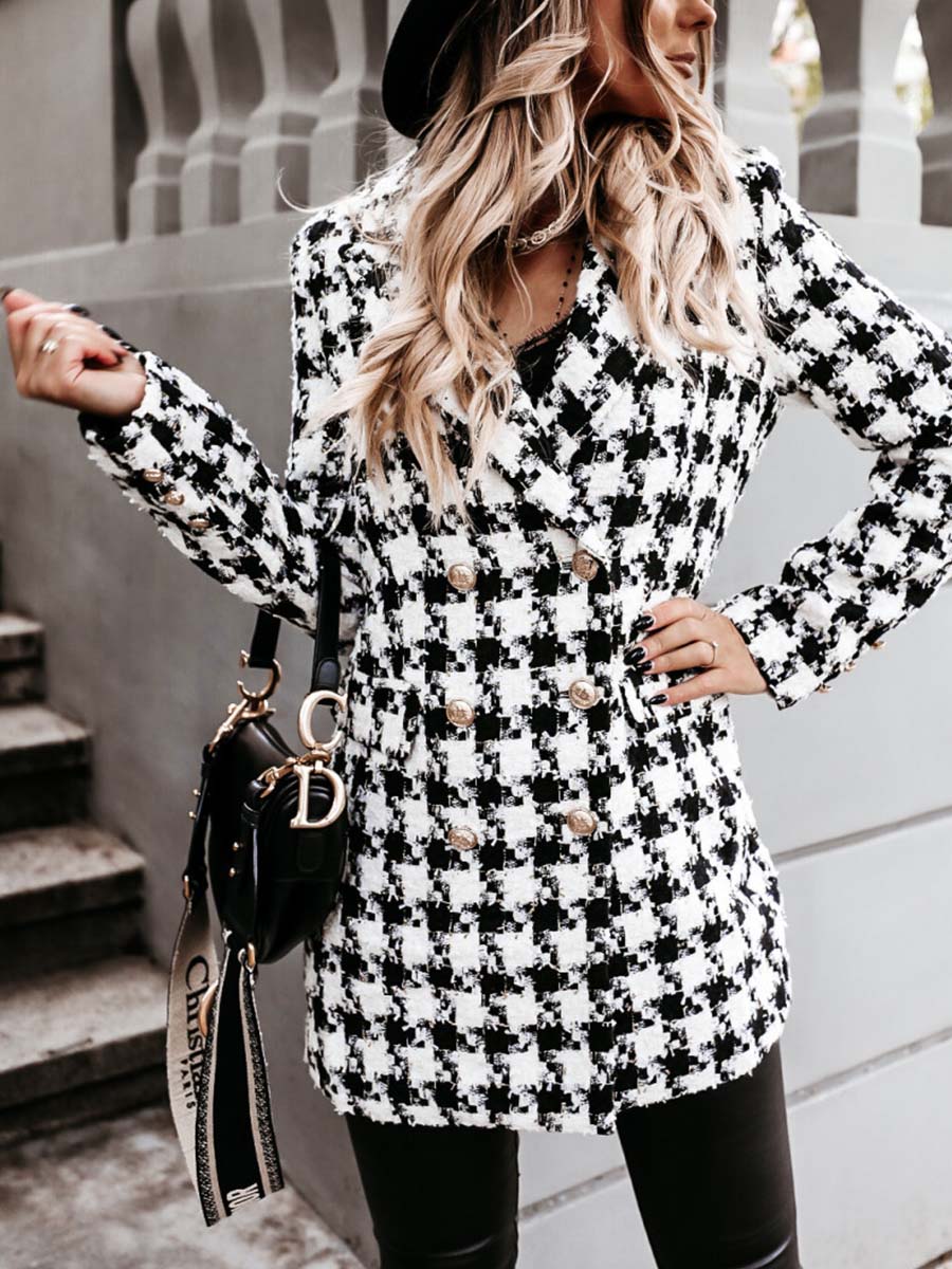 Suit Collar Double-Breasted Coat