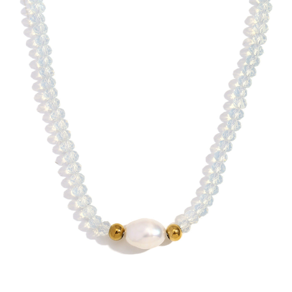 Fashion Round Circle Geometric Stainless Steel 18K Gold Plated Necklaces