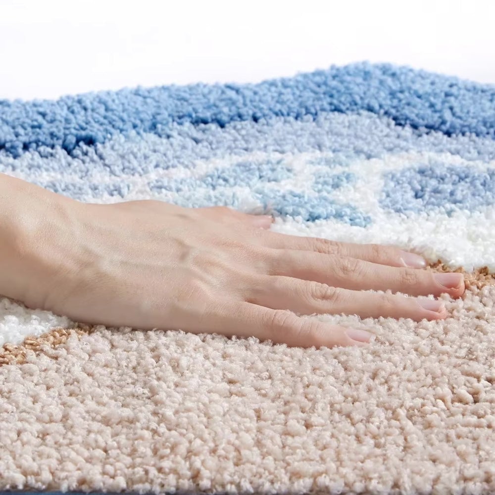 Seaside Ocean Waves Non-Slip Bathroom Mat
