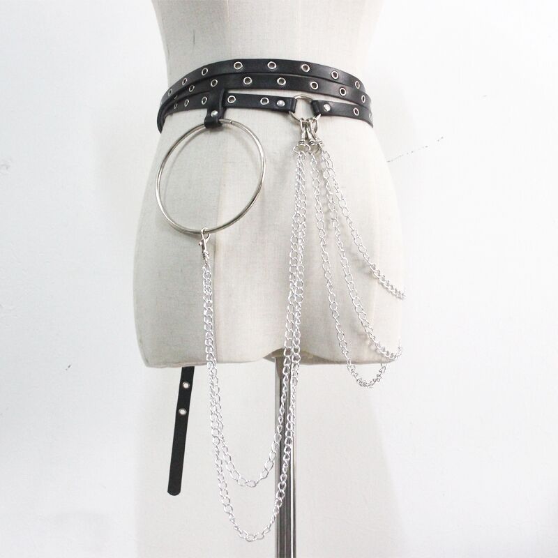 black chain belt   KF83568