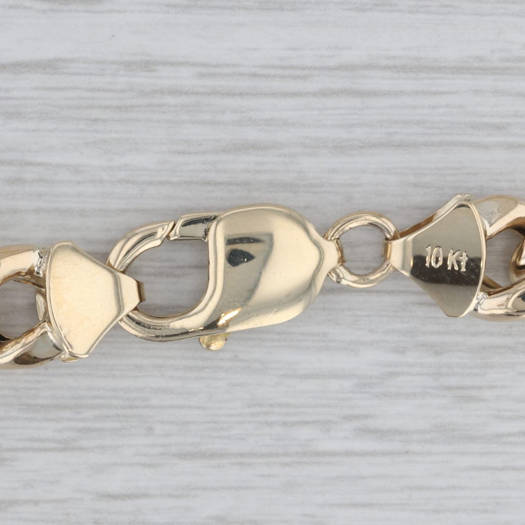 Cuban Curb Chain Necklace 10k Yellow Gold 22 9.6mm Italian