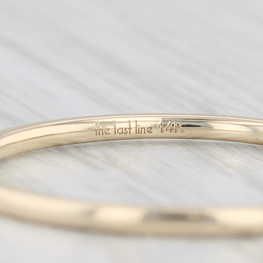 Blue Sapphire Band 14k Yellow Gold Size 7 Stackable Wedding Ring