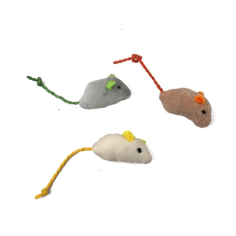 Pet Supplies Simulation Plush Mouse Doll Set Feather Mouse Scratch-resistant Bite Molar Cat Toy