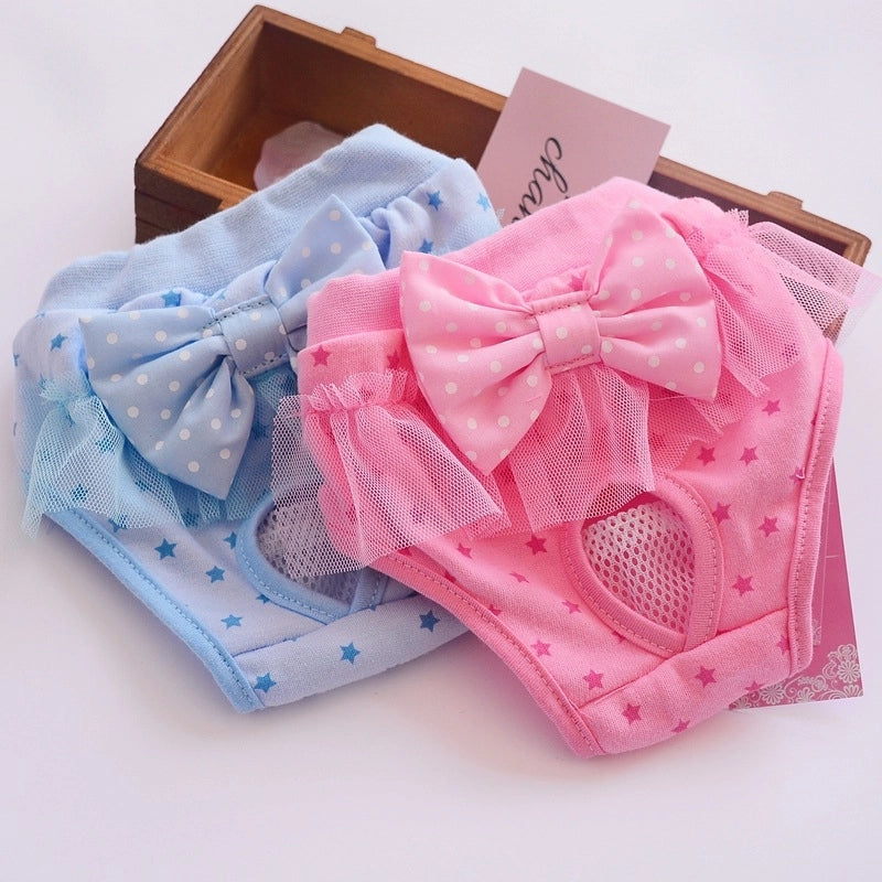 Fashion Cotton Stripe Bow Knot Pet Clothing 1 Piece
