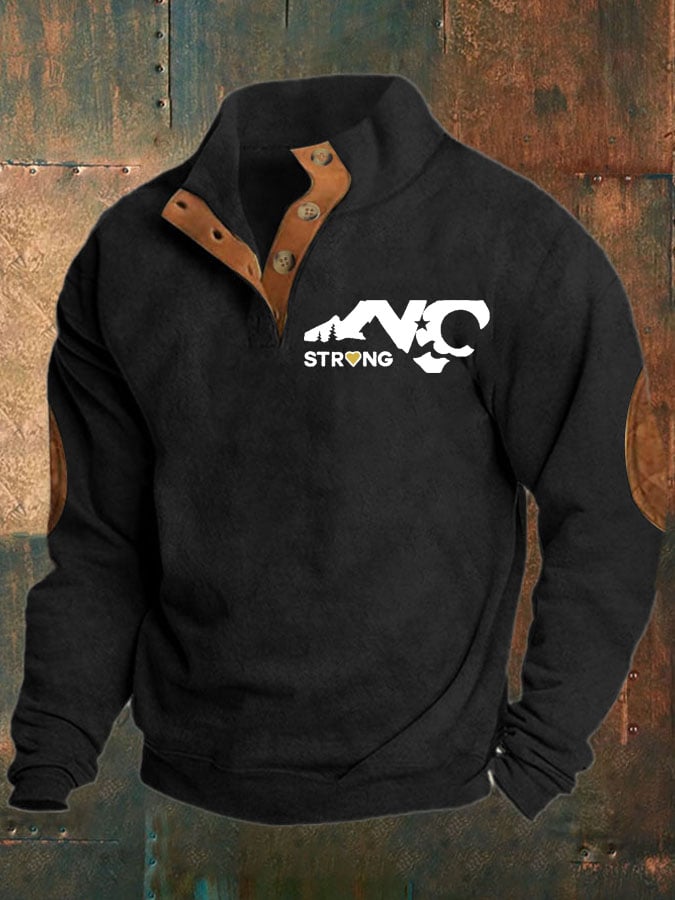 Men's Vintage North Carolina Strong Print Sweatshirt