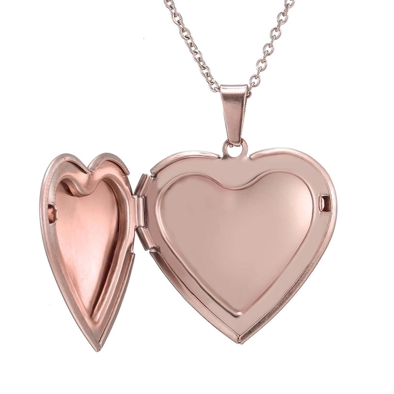 Minimalist Heart Shape Stainless Steel Plating Pendant Necklace 1 Piece