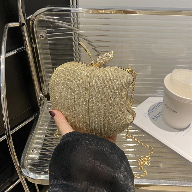 Black Gold Silver Special Solid Color Round Evening Bags