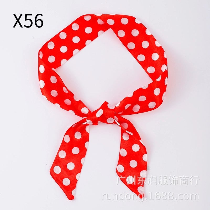 Silk Scarf Long Beveled Small Silk Scarf Double-layer Hair Belt Ribbon Decoration Tie Bag Hand Gift Box Silk Scarf