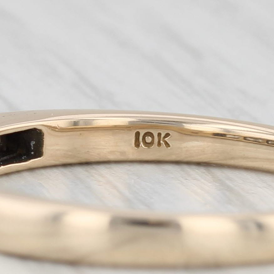 0.32ctw Diamond Wedding Band 10k Yellow Gold Size 9 Stackable Anniversary Ring