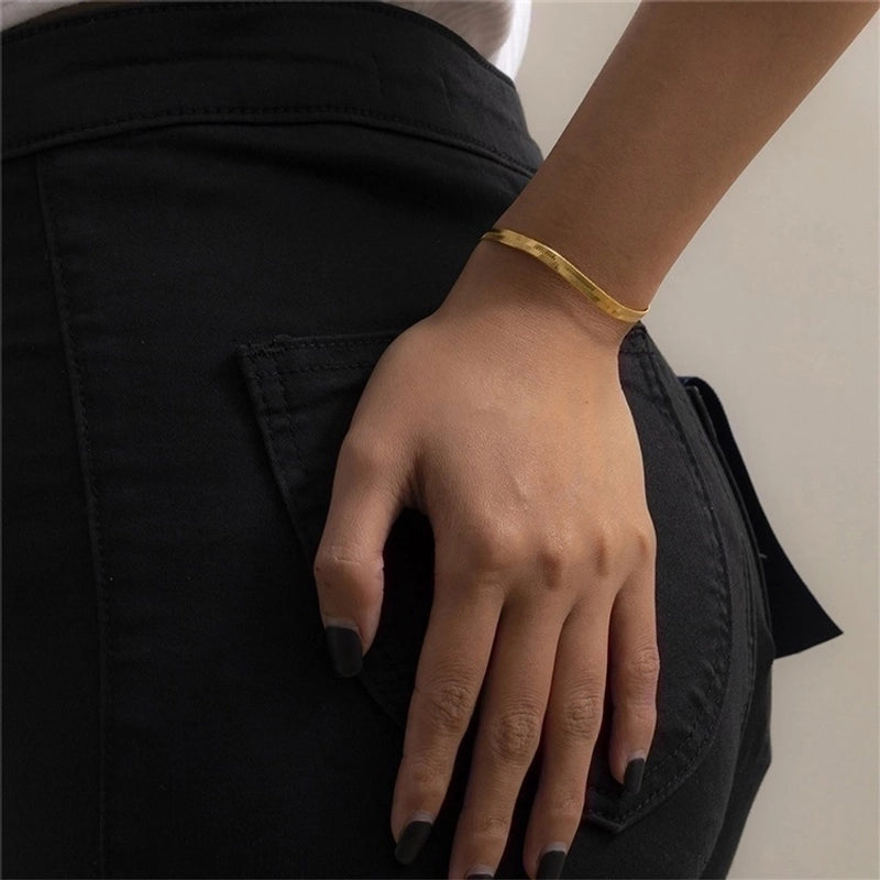 Minimalist Geometric Stainless Steel Metal Bracelets 1 Piece