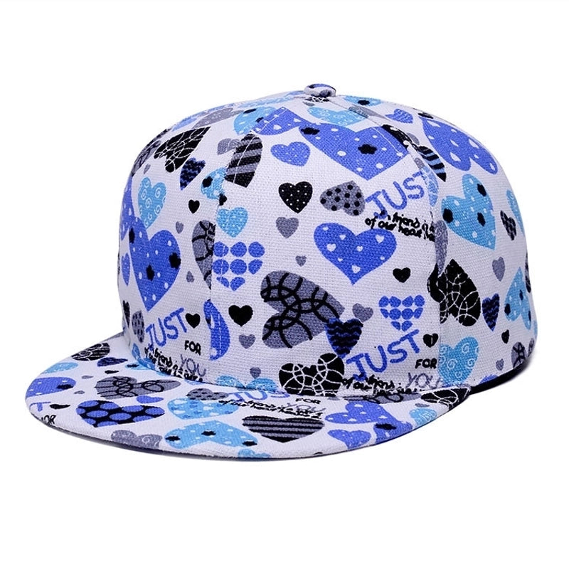Women's Minimalist Heart Shape Feather Flower Flat Eaves Baseball Cap