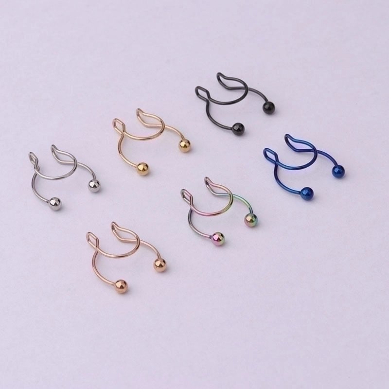 Nose Rings & Studs Geometric 316 Stainless Steel  Plating
