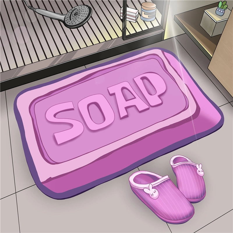 Casual Vacation Printing Polyester Fiber (Polyester) Floor Mat Bathing