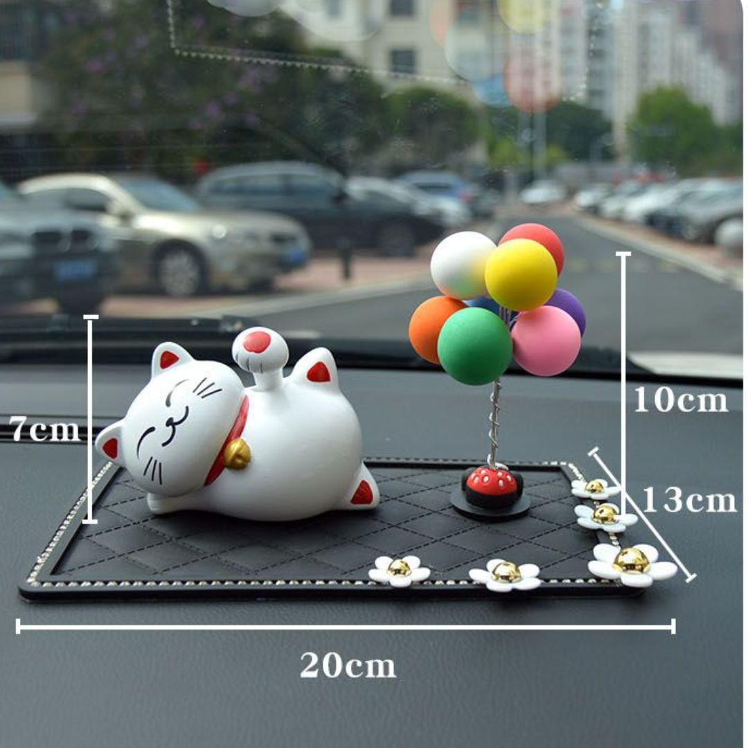 Lucky Cat Car Dashboard Ornament