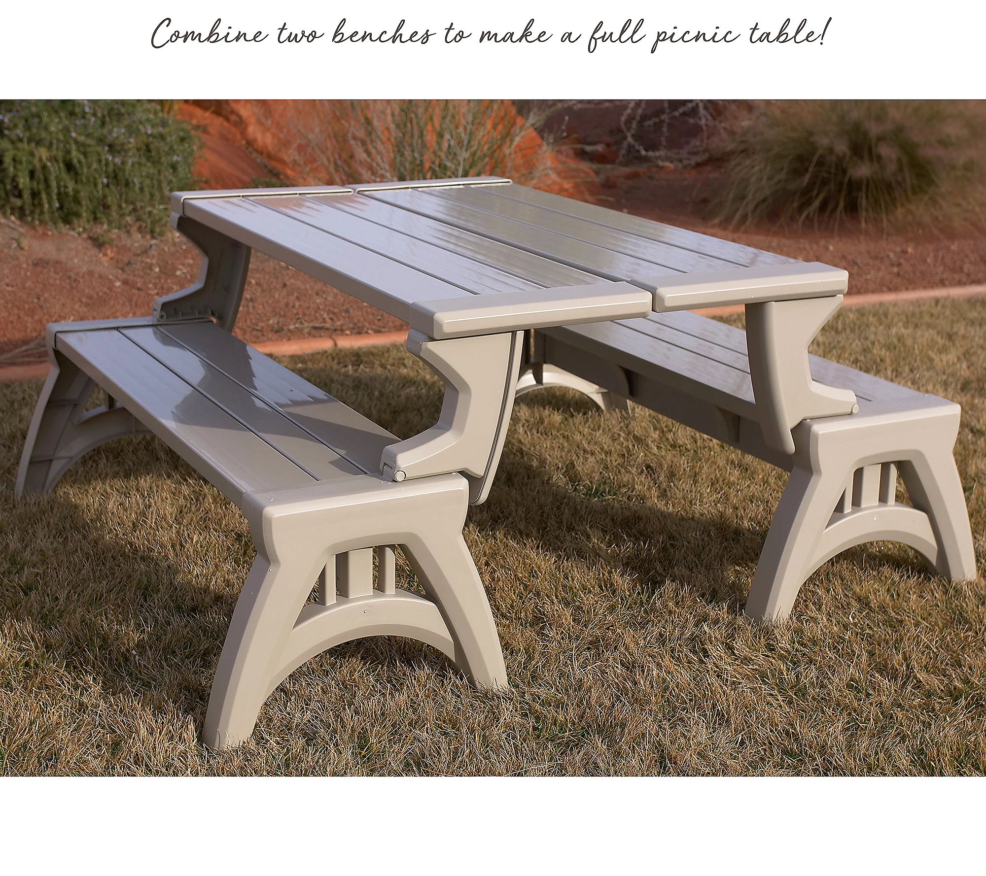 🎉𝑻𝒐𝒅𝒂𝒚'𝒔 𝑺𝒑𝒆𝒄𝒊𝒂𝒍 𝑽𝒂𝒍𝒖𝒆💝Buy 2 Get 2 Free✨Convert-A-Bench Gen II XL Bench-to-Table with Cup Holder