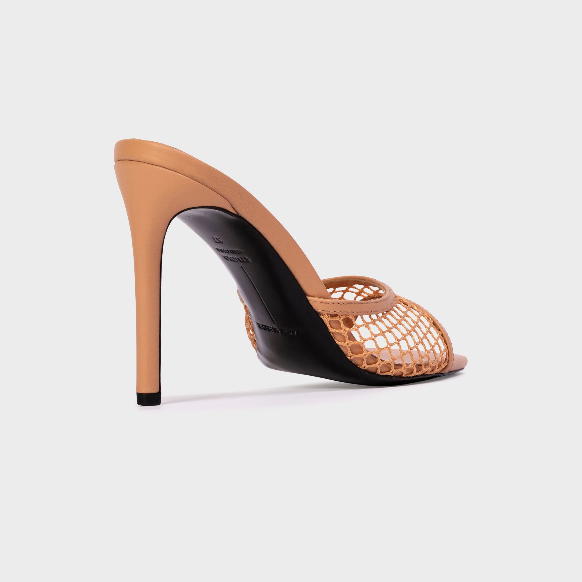Black Suede Studio Else 100 Woven Mesh - Toast