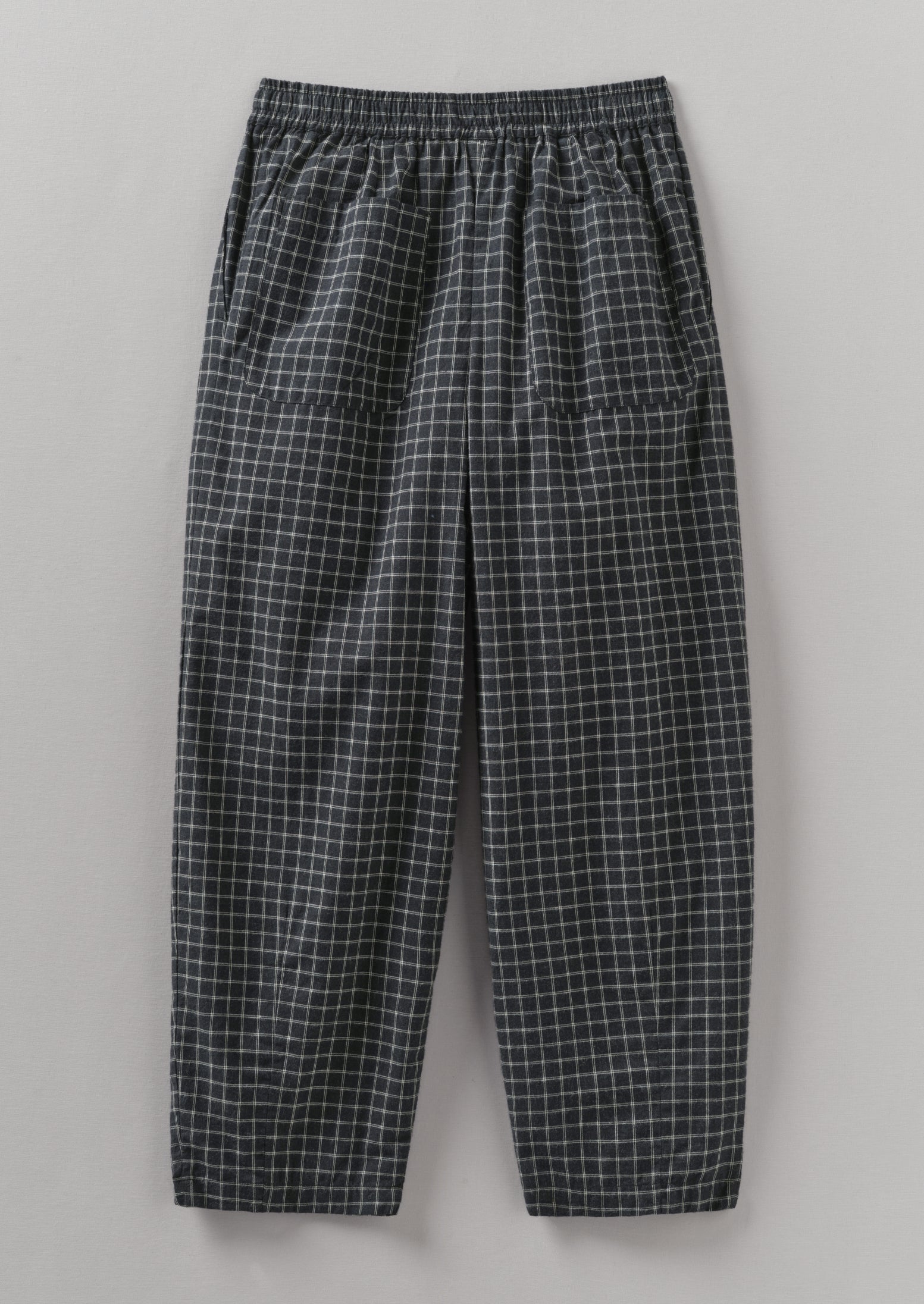 Minako Graph Check Cotton Cashmere Trousers | Slate