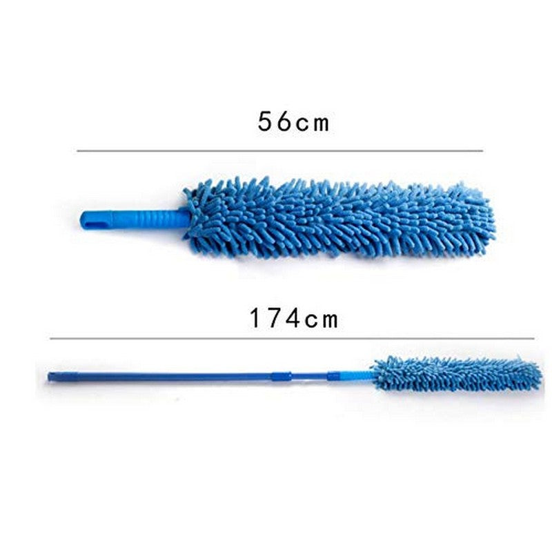 Foldable Multipurpose Microfiber Ceiling Fan Duster. Telescopic Pole Handle Flexible Brush