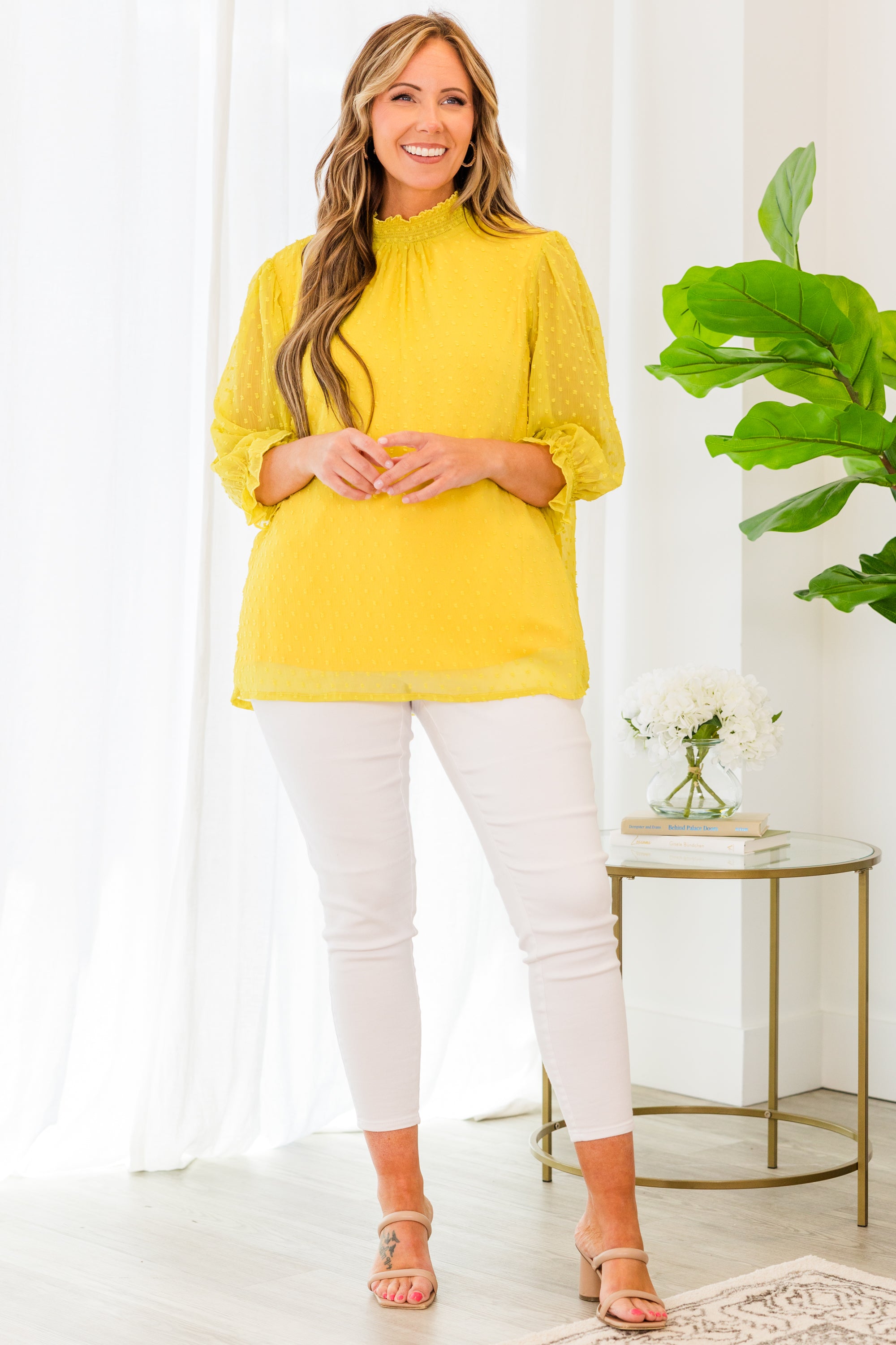 Ready For Class Blouse. Mustard