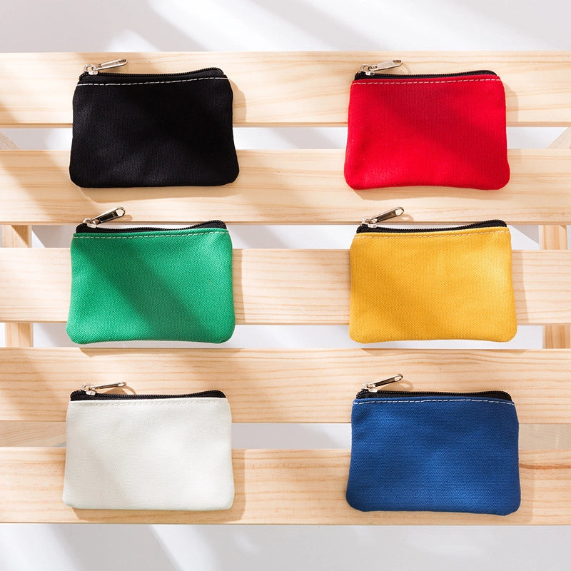 New Cotton Canvas Fashion Men's And Women's Coin Purse Card Holder Simple Fabric Coin Pouch Storage Bag