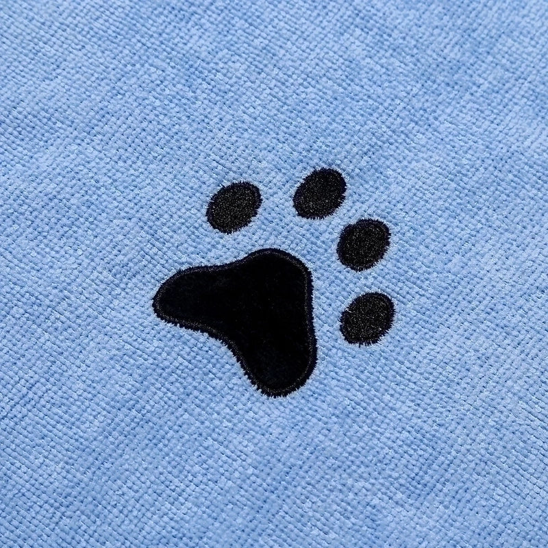 Fashion Artificial Fiber Paw Print Pet Bath Towel