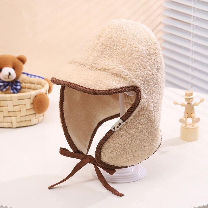 Children Unisex Cute Minimalist Color Block Trapper Hat