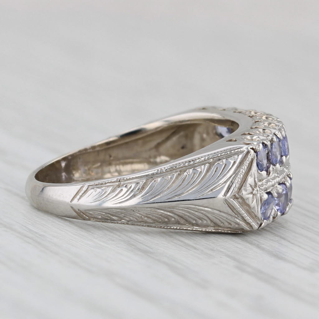Vintage 0.70ctw Tanzanite Ring 14k White Gold Size 6