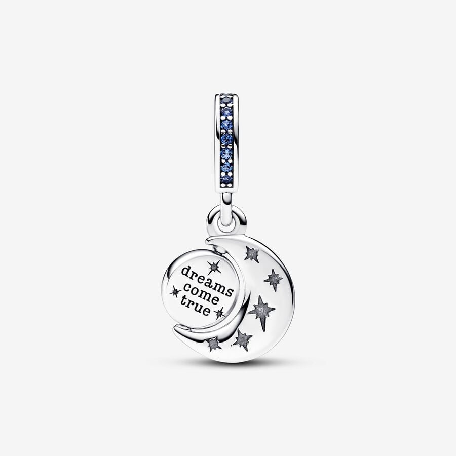 Sparkling Moon Spinning Dangle Pandora Charm