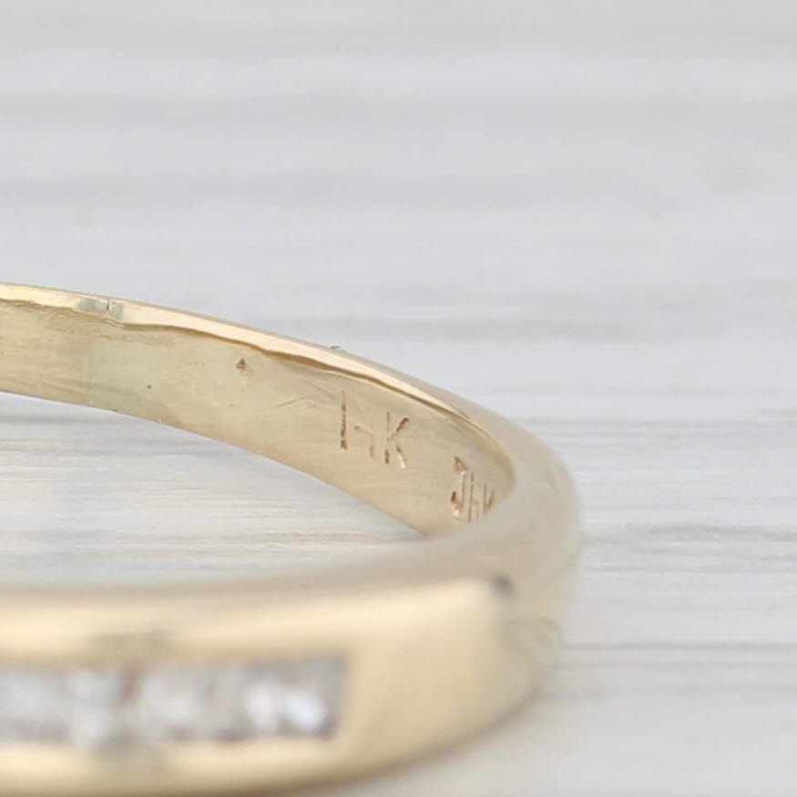 0.13ctw Diamond Wedding Band 14k Yellow Gold Size 8.25 Stackable Ring