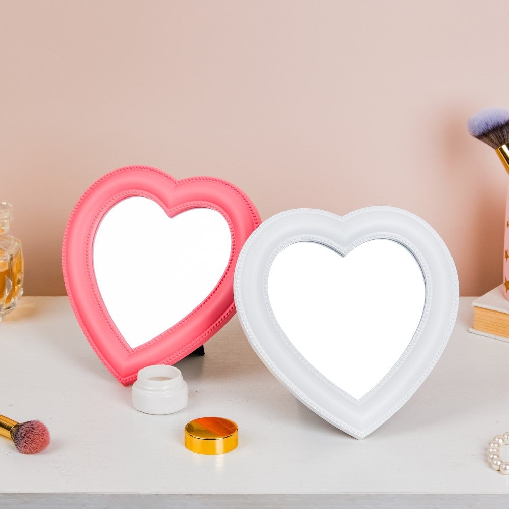 Hearty Desk Mirror Pink Small