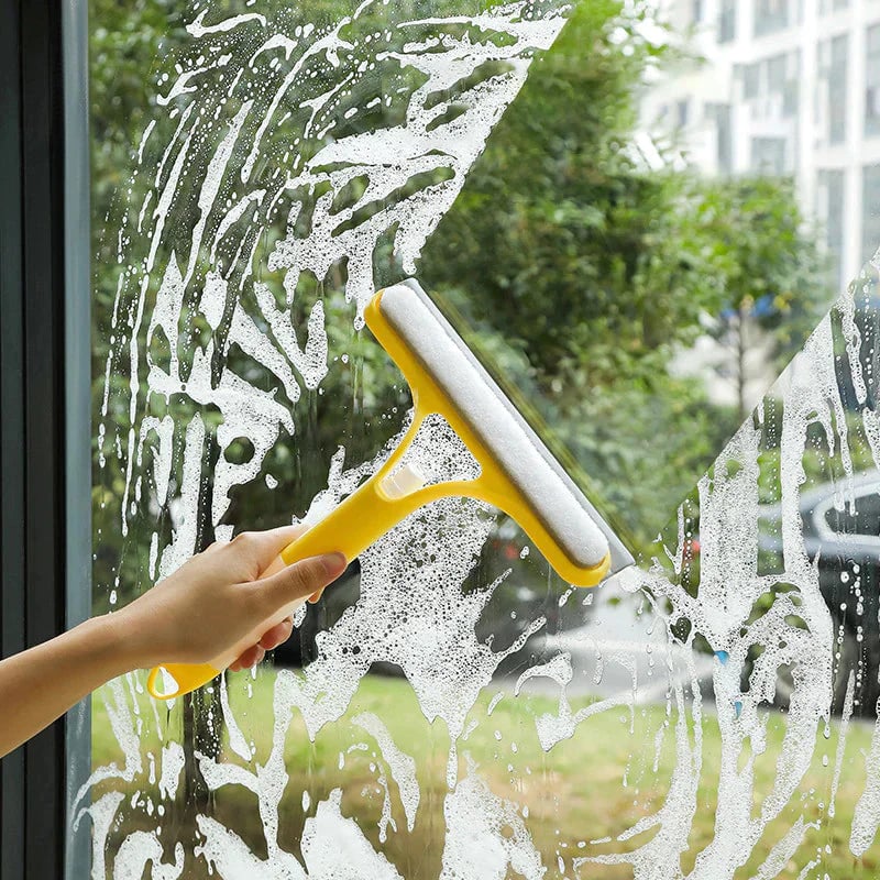 ⚡Last Day 49% OFF⚡3-in-1 Window Squeegee with Sponges and Spray