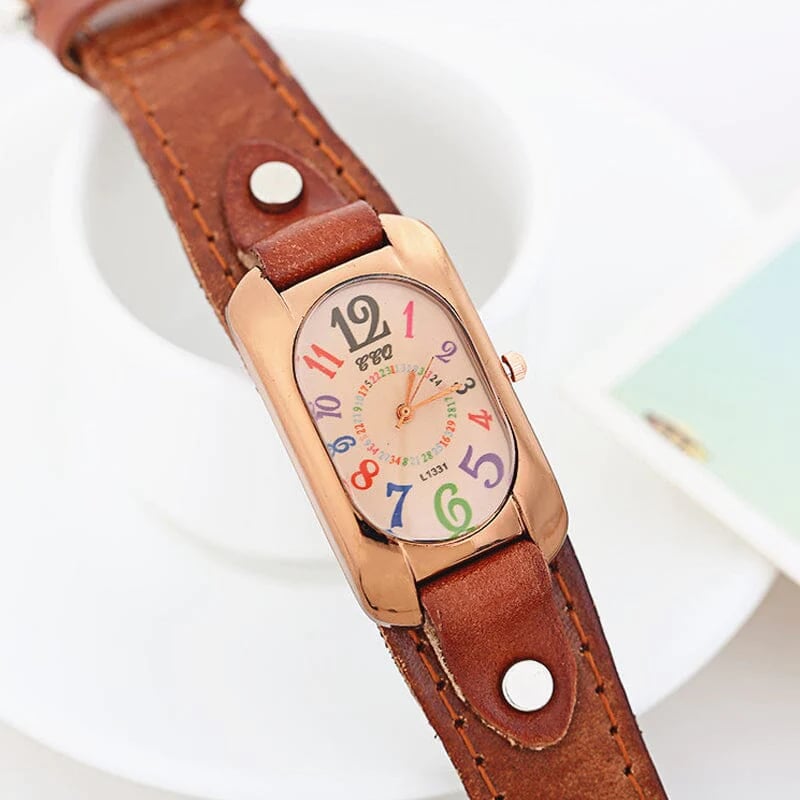 💜Special Gift - Vintage Leather Quartz Stone Women's Watch