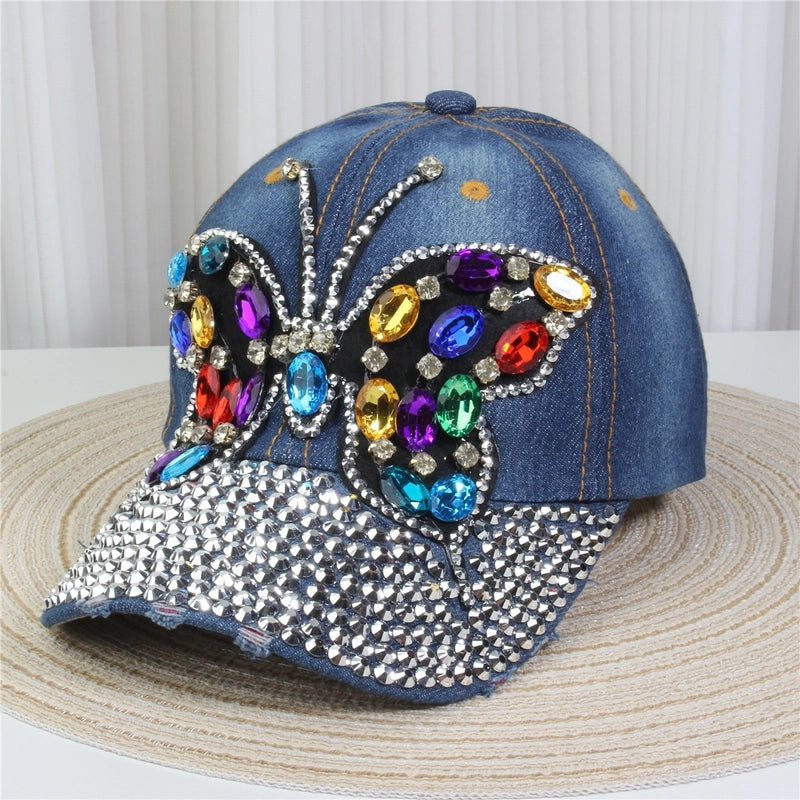 Unisex Minimalist Classic Style Letter Usa Butterfly Curved Eaves Baseball Cap