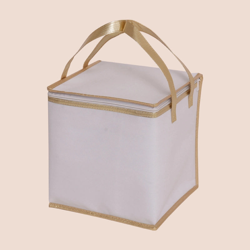 Birthday Cake Insulation Bag Portable Large Capacity Aluminum Foil Thickened Milk Tea Takeaway Non-woven Refrigerator Bag
