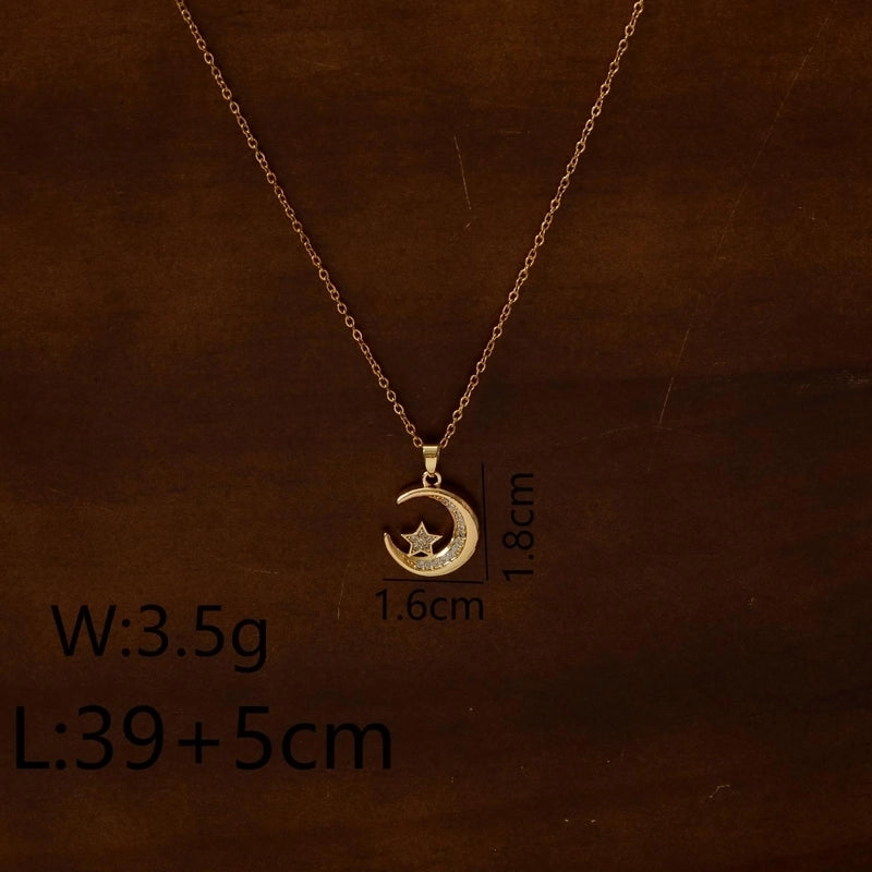 Elegant Retro Minimalist Devil's Eye 304 Stainless Steel Resin Zircon 18K Gold Plated Inlay Pendant Necklace