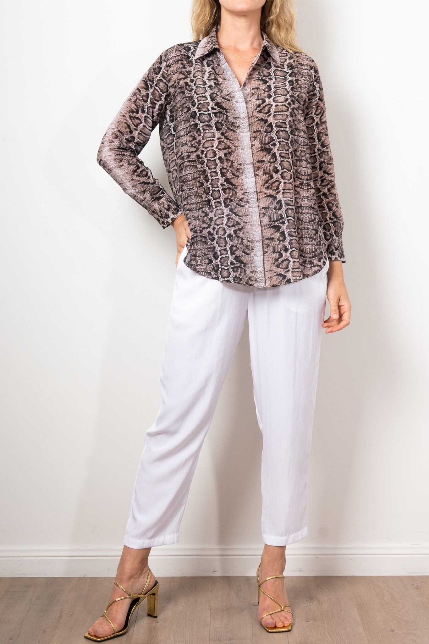 Mela Purdie Soft Shirt Safari Python